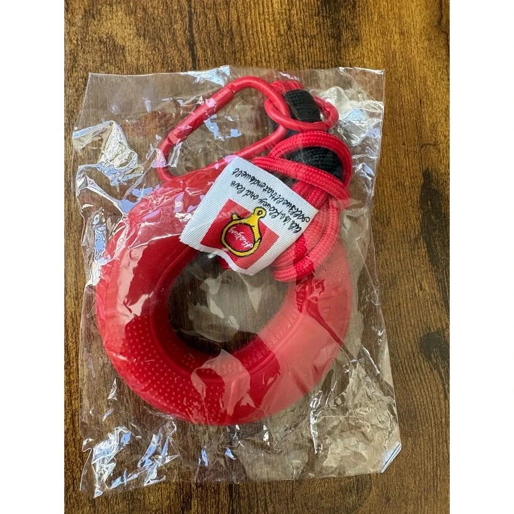 50LB Hand Grip Strength Trainer Carabiner Keychain Red Resistance Ring New